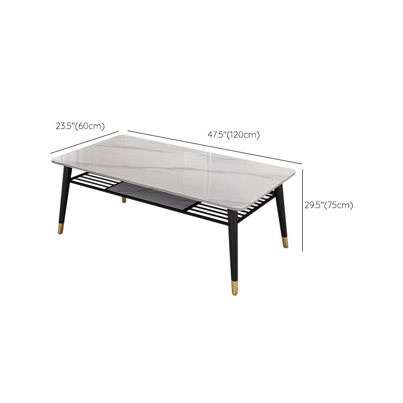Slate and Metal Table Modern Minimalist Home Rectangular Dining Table