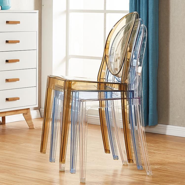 Contemporary Modern Acrylic Dining Room Side Chair Open Back Chair Clearhalo ' kitchen&dining_furn' 'Dining Chairs' 'Dining Tables & Seating' 'dining_chair' 'furn' 'furn_dining_chair' 'Furniture' 'furniture_dining_chair' 'Kitchen & Dining Furniture' 'kitchen' 1200x1200_a32643b7-da67-4ef6-804d-cbdaaf38a43c