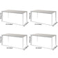 Contemporary Sintered Stone Top White Dining Table Rectangle Shape Dining Table with 4 Legs Base Clearhalo ' dining_table' 'Dining Tables & Seating' 'Dining Tables' 'Furniture' 'furniture_dining_table' 'Kitchen & Dining Furniture' 'kitchen&dining_furn' 'kitchen' 'kitchen_dining_table' 1200x1200_a3267474-c427-4134-8ff0-fcb0cea1ef77