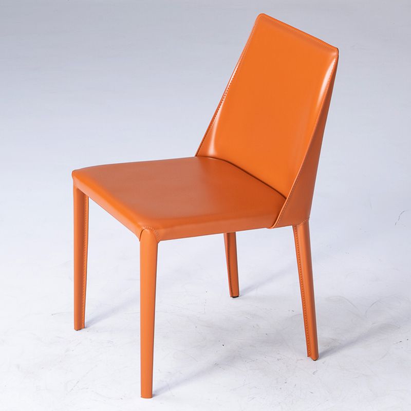 Contemporary Leather Dining Chair Armless Dining Chair for Home Use Clearhalo 'Dining Chairs' 'Dining Tables & Seating' 'dining_chair' 'furn' 'furn_dining_chair' 'Furniture' 'Kitchen & Dining Furniture' 1200x1200_a3272fba-aae6-4baf-bc3a-0c37427352ac