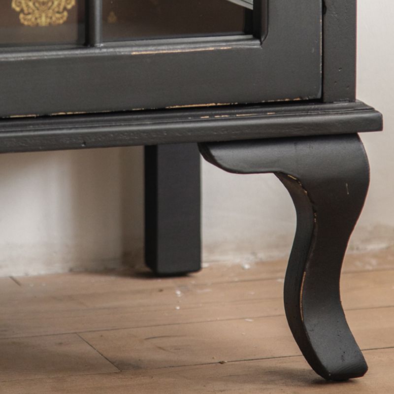 Curio tradizionale Curio Curio Armadietto Porte in vetro a buffet con porte