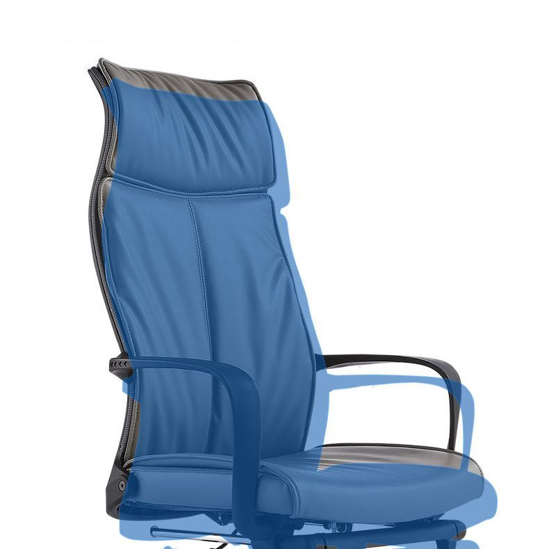 Sedia da ufficio a braccio fisso in fico in pelle posteriori in pelle ruote ergonomiche