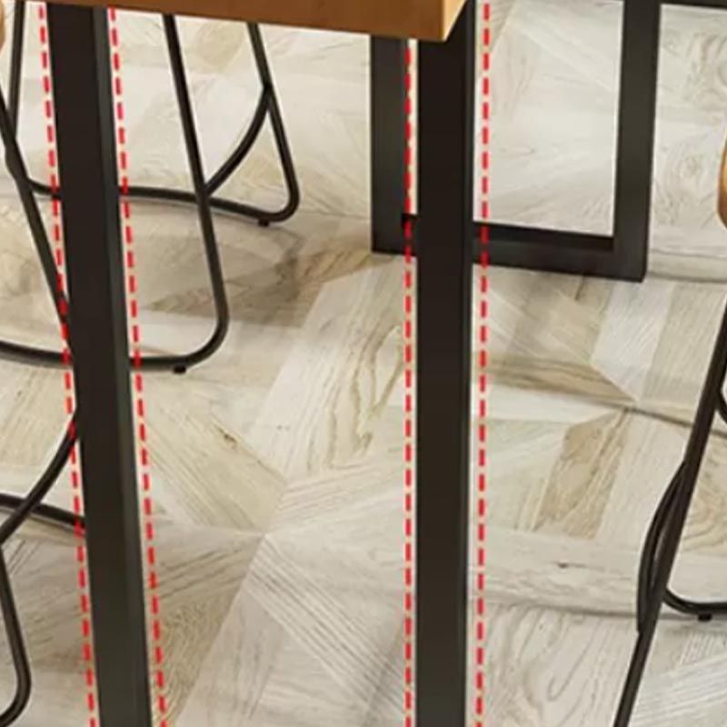 Moderne 1/7 Stücke Tisch Set Rechteck Kiefern Holzzähler mit Hockern für Balkon