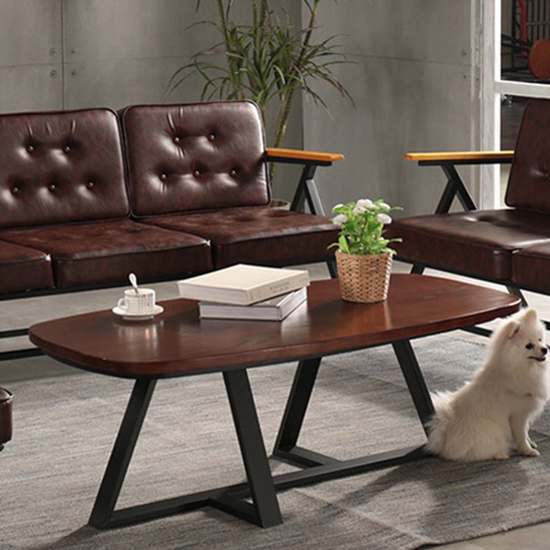 Modern Style 1 Single Coffee Table Pine Wood Brown Cocktail Table Clearhalo 'Coffee & Accent Tables' 'Coffee Tables' 'coffee_tables' 'furn' 'furn_coffee_tables' 'Furniture' 'Living Room Furniture' 1200x1200_a328685b-1708-4e36-ab82-2b7a36a5052a