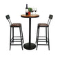 Tavolo da bar in legno massiccio industriale set 1/2/3 pezzi Tavolino con sgabelli alti