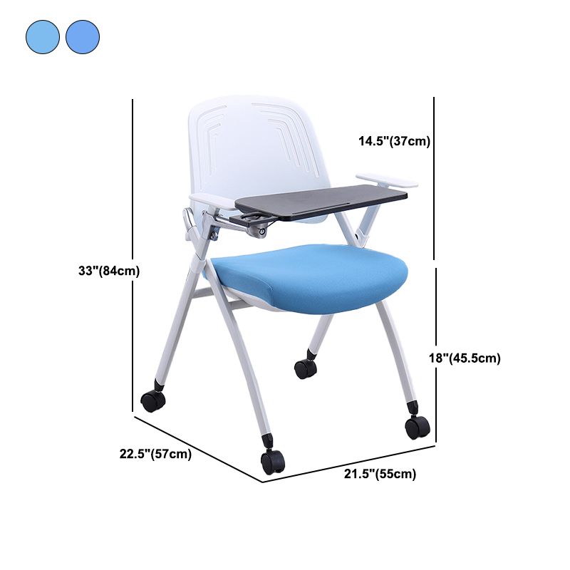 Silla de escritorio moderna tapizada de plástico, silla de oficina en casa con parte trasera media