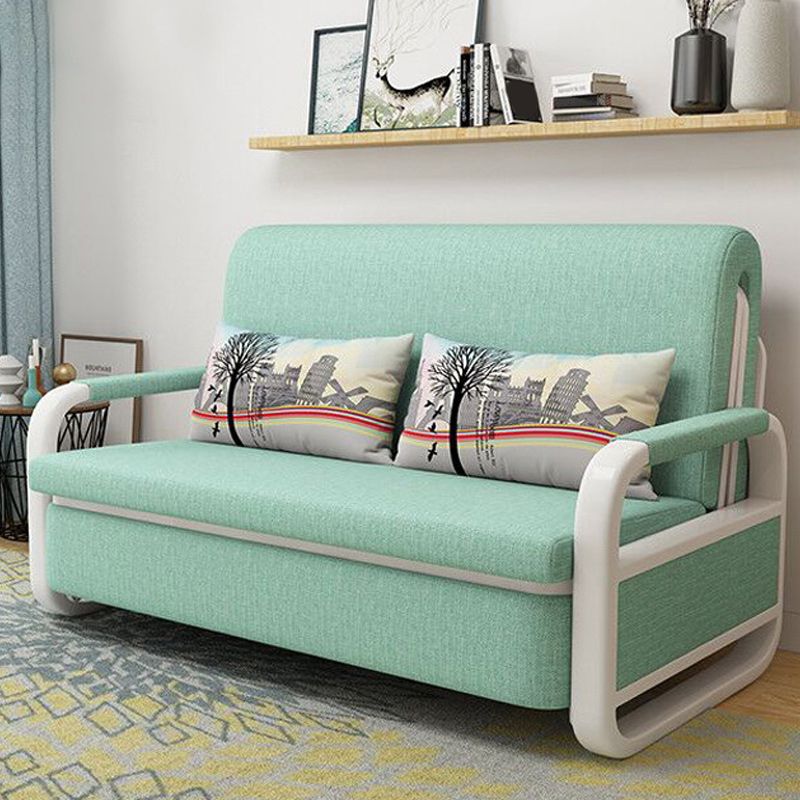 Fabric Square Arms Futon Sleeper Sofa Pillow Included Loveseat Clearhalo 'furn' 'furn_futons' 'Furniture' 'Futons & Daybeds' 'Futons' 'Living Room Furniture' 1200x1200_a32a128f-d68f-41f4-8de4-0d32453d6531