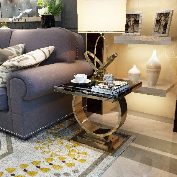 24" L X 24" W X 22" H Clam Square Side Table Metal Pedestal Side Table Clearhalo 'Coffee & Accent Tables' 'End & Side Tables' 'end_side_table' 'end_side_tables' 'furn' 'furn_end_side_tables' 'Furniture' 'furniture_end_side_table' 'Living Room Furniture' 1200x1200_a32aaa9c-4ee5-41fb-8615-afe4cfecb204