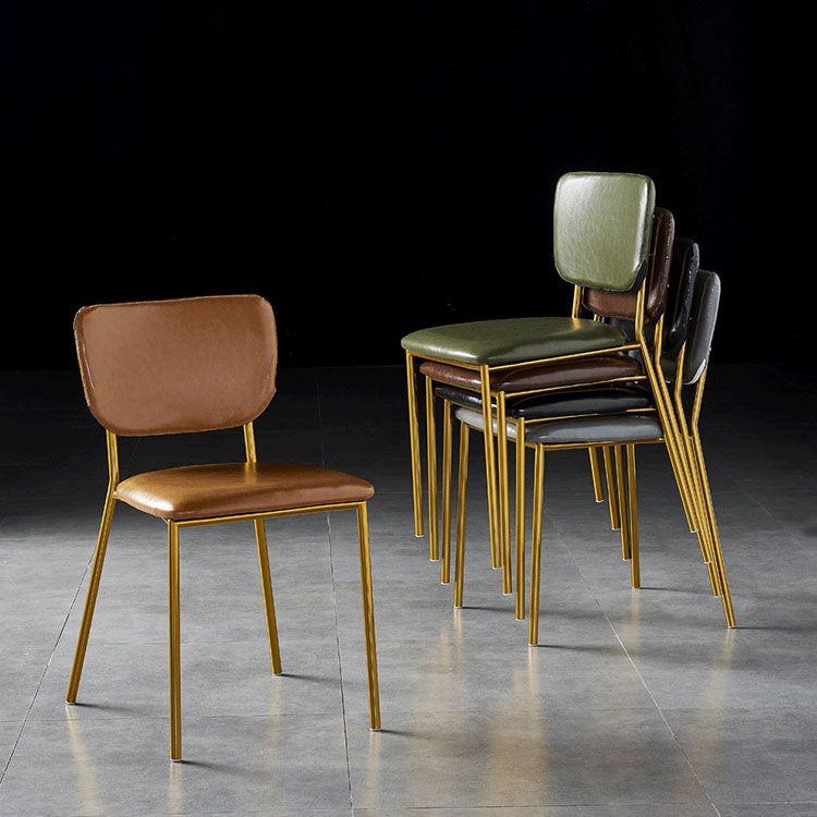 Nordic Style Dining Chairs Armless Open Back Stackable Chairs with Metal Legs Clearhalo ' kitchen&dining_furn' 'Dining Chairs' 'Dining Tables & Seating' 'dining_chair' 'furn' 'furn_dining_chair' 'Furniture' 'furniture_dining_chair' 'Kitchen & Dining Furniture' 'kitchen' 1200x1200_a32b87f7-1335-4e2e-832d-78f08250b56a