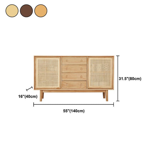 Porta della scheda laterale contemporanea e cassetto Sideboard in legno massiccio per sala da pranzo