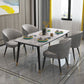 Modern Dinette Set 1/4/5 Pieces Rectangle White Marble Dining Table Set Clearhalo 'Dining Room Sets' 'Dining Tables & Seating' 'dining_room_set' 'furn' 'furn_dining_room_set' 'Furniture' 'Kitchen & Dining Furniture' 1200x1200_a3302cd7-4fd5-4c97-bae5-26e54e95336d