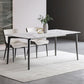 Simplicity Dinette Table Rectangle Stone Dinner Table for Dining Room