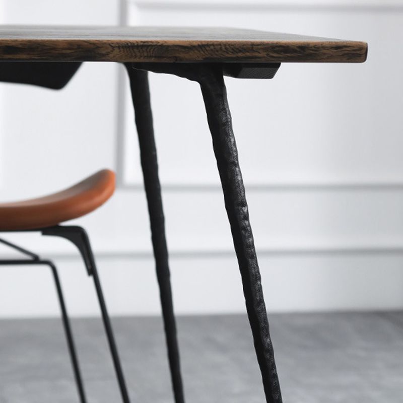Industriële eettafel Rechthoekig houten blad voor eetkamer