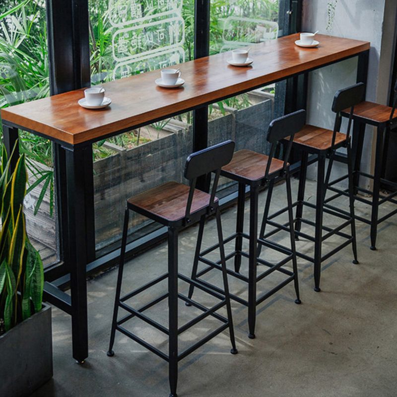 Industrial Style Pub Set 1/5/9 Pieces Solid Wood Pub Dining Set for Indoor Clearhalo 'Bar Furniture' 'furn' 'furn_home_bar_bar_sets' 'Furniture' 'Home Bars & Bar Sets' 'home_bar_bar_sets' 'Kitchen & Dining Furniture' 1200x1200_a3317735-43a7-4c23-b18d-a542f70da56e