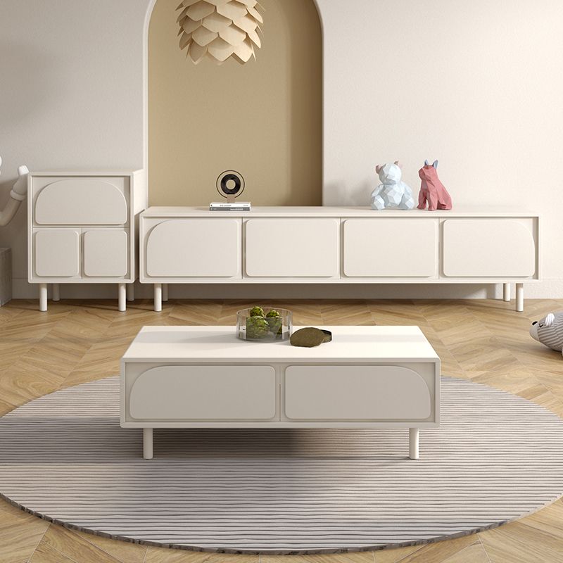 Console TV TV contemporanea console TV White TV con le porte