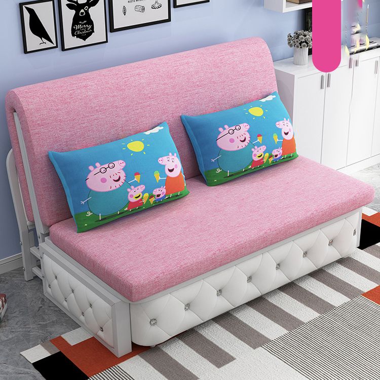 Linen Sleeper Sofa 33.46" Wide Armless Sofa Bed with Upholstered Clearhalo 'furn' 'furn_futons' 'Furniture' 'Futons & Daybeds' 'Futons' 'Living Room Furniture' 1200x1200_a331f352-5366-4b85-ae2b-166316d8c546