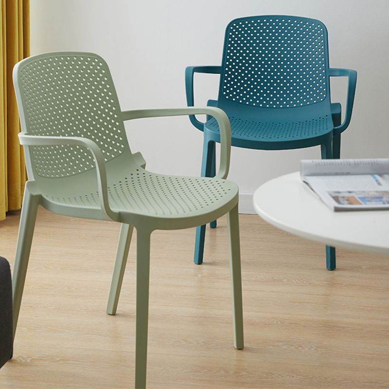 Contemporary Style Plastic Dining Arm Chairs Solid Back Stackable Chairs Clearhalo ' kitchen&dining_furn' 'Dining Chairs' 'Dining Tables & Seating' 'dining_chair' 'furn' 'furn_dining_chair' 'Furniture' 'furniture_dining_chair' 'Kitchen & Dining Furniture' 'kitchen' 1200x1200_a3321a31-73ba-43f0-b368-6061c979d4bc