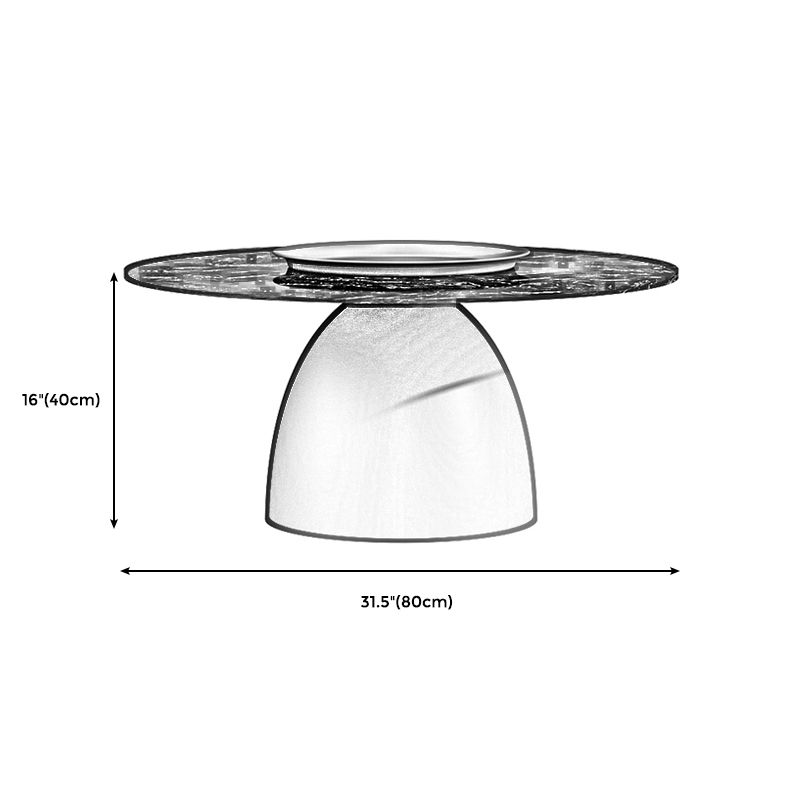 Slate 1 Single Modern Coffee Table Iron Pedestal Cocktail Table Clearhalo 'Coffee & Accent Tables' 'Coffee Tables' 'coffee_tables' 'furn' 'furn_coffee_tables' 'Furniture' 'furniture_coffee_tables' 'Living Room Furniture' 1200x1200_a3322b2a-734d-4020-8544-8112b1c5ab50