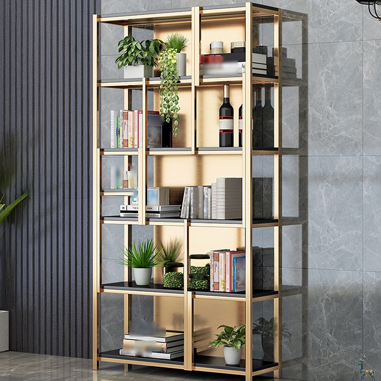 Glam Style Shelf Bookcase Open Back 5-Shelf Bookcase for Office and Home Clearhalo 'Bookcases' 'furn' 'furn_bookcases' 'Furniture' 'furniture_bookcases' 'kitchen' 'kitchen_bookcases' 'Living Room Furniture' 'Office Furniture' 1200x1200_a332e7e9-b065-4a53-bf19-7bf18043bf1f