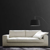 Modernes Quadratarmof Sofa mit Kissen in Weiß für Wohnzimmer