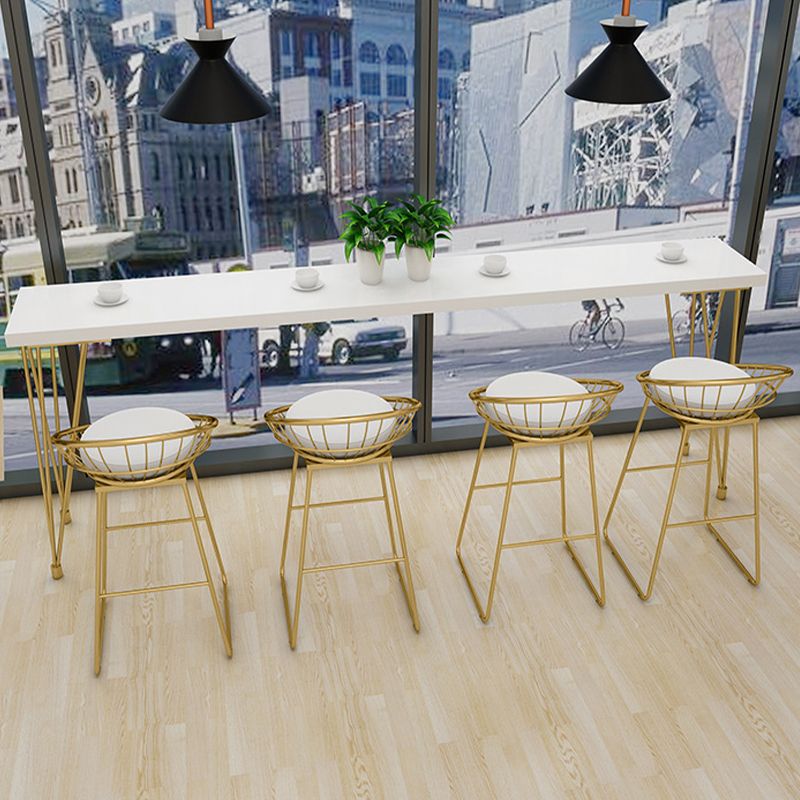 Glam Bar-height Table Solid Wood Top Bar Table for Patio Use Clearhalo 'Bar Furniture' 'Bar Tables' 'bar_tables' 'furn' 'furn_bar_tables' 'Furniture' 'Kitchen & Dining Furniture' 1200x1200_a33604ad-5426-4243-91e9-84ef4744554c