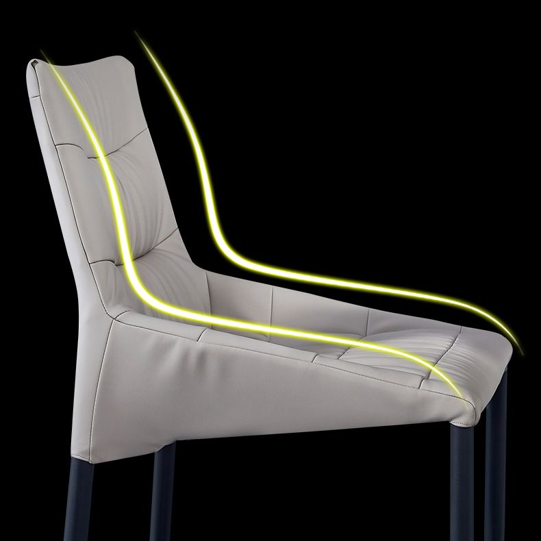 Industrial Metal Dining Armless Chairs Leather Dining Chairs for Restaurant Use Clearhalo ' kitchen&dining_furn' 'Dining Chairs' 'Dining Tables & Seating' 'dining_chair' 'furn' 'furn_dining_chair' 'Furniture' 'furniture_dining_chair' 'Kitchen & Dining Furniture' 'kitchen' 1200x1200_a33735d6-0203-4688-a33c-10051f7c773b