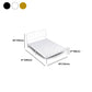Modern Rectangular Headboard Bed Open-Frame Bed With Metal Legs