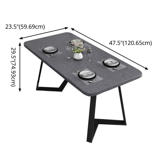 Contemporary Gray Standard Dining Set MDF Rectangle Shape Dining Set for Kitchen Clearhalo 'Dining Room Sets' 'Dining Tables & Seating' 'dining_room_set' 'furn' 'furn_dining_room_set' 'Furniture' 'furniture_dining_room_set' 'Kitchen & Dining Furniture' 'kitchen&dining_furn' 'kitchen' 1200x1200_a3385829-ad1f-4fa0-a501-7962dd7f0686