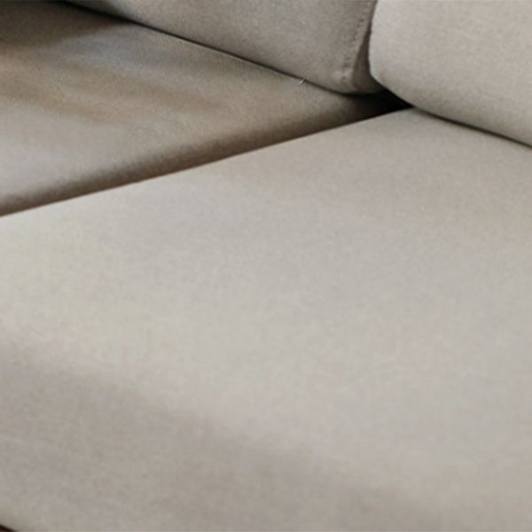 Farmhouse Square Brain Tessuto divano in legno massiccio in marrone per soggiorno