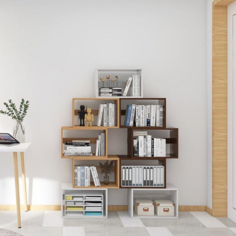 Contemporary Engineer Wood Bookshelf Open Back Bookcase,17.7"L x 7.9"W x 11"H Clearhalo 'Bookcases' 'furn' 'furn_bookcases' 'Furniture' 'Office Furniture' 1200x1200_a3396404-bc51-4de9-849a-aae817eb1c3b