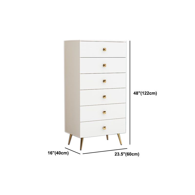 Klassieke glamour witte opbergkist verticaal houten dressoir voor slaapkamer