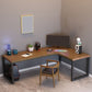 Industrial Solid Wood Writing Desk L-Shape Office Desk with Metal Legs Clearhalo 'furn' 'furn_office_desk' 'Furniture' 'Office Desks' 'Office Furniture' 'office_desk' 1200x1200_a33ba6ae-778f-47d4-ae5d-14fa6c9247ef