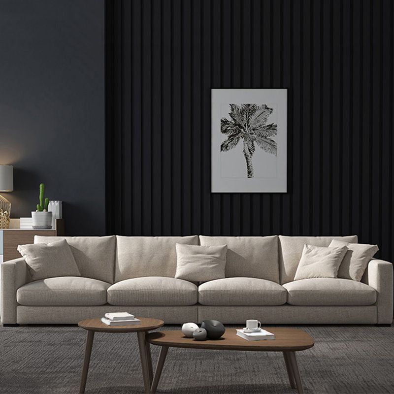 Square Armrest Latex/sponge Upholstery Filled Wood Base Off-white Rectangular Sofa Clearhalo 'furn' 'furn_sofas' 'Furniture' 'furniture_sofas' 'kitchen' 'kitchen_sofas' 'Living Room Furniture' 'Sofa' 'sofas' 1200x1200_a33bbd55-5cc2-476a-975b-bfbd0dd8220f