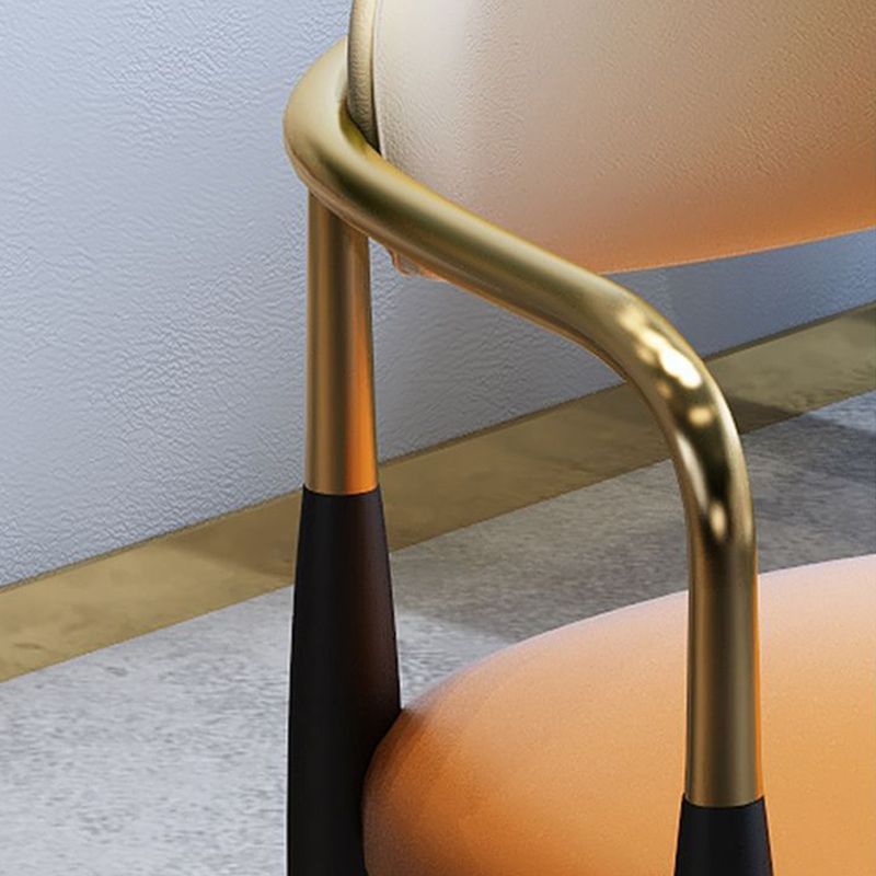 Faux Leather Dining Arm Chair Kitchen Open Back Dining Side Chair Clearhalo 'Dining Chairs' 'Dining Tables & Seating' 'dining_chair' 'furn' 'furn_dining_chair' 'Furniture' 'Kitchen & Dining Furniture' 1200x1200_a33d0249-5a94-4216-a1ab-053062966705