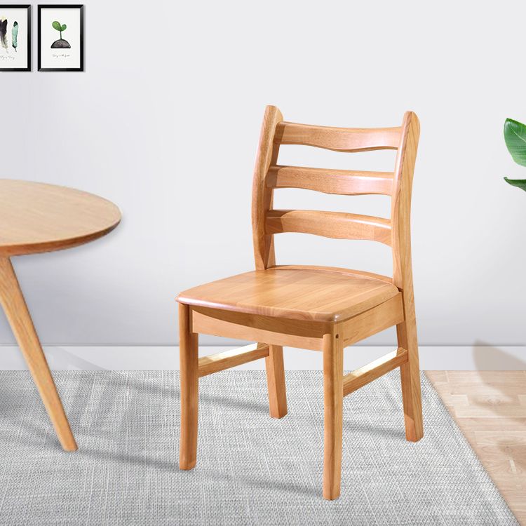 Morden Kitchen Wood Squar Dining Chair Ladder Back Stacking Dining Chair Clearhalo ' kitchen&dining_furn' 'Dining Chairs' 'Dining Tables & Seating' 'dining_chair' 'furn' 'furn_dining_chair' 'Furniture' 'furniture_dining_chair' 'Kitchen & Dining Furniture' 'kitchen' 1200x1200_a33dd157-02b8-44c8-a055-29ffbb0afb6d