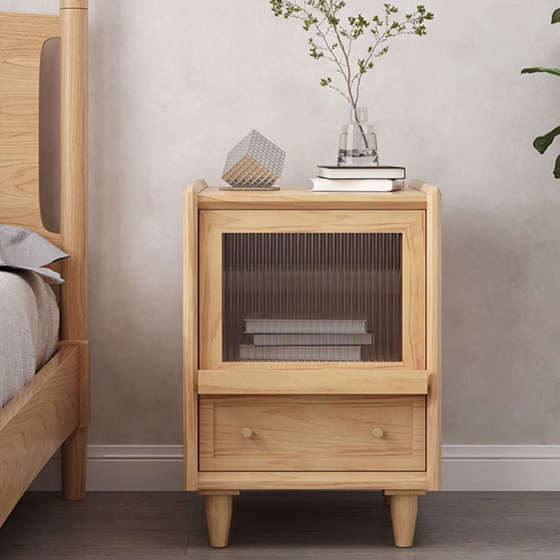 Table de nuit en bois massif moderne 20 '' Tableau de rangement de rangement de rangement avec les jambes