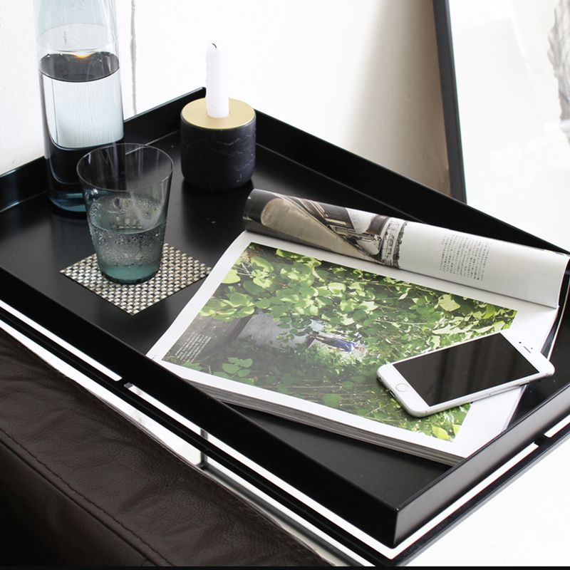 アイアンコーヒーテーブル黒の中世のモダンフレームカクテルテーブル