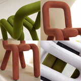 Contemporary Chair Open Back Dining Armless Dining Chairs with Metal Legs for Kitchen