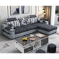 82.5"L Sloped Arm Sectional Cushion Back Sofa with Ottoman Included Clearhalo 'furn' 'furn_sectionals' 'Furniture' 'furniture_sectionals' 'Living Room Furniture' 'Sectionals' 1200x1200_a3406b7b-eb2b-41b9-9b51-940d49970fb9