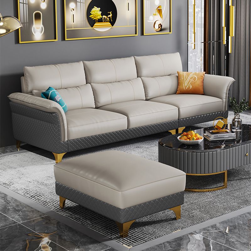 Contemporary Grey Sectional High Back Pillow Top Arm Sofa for Living Room Clearhalo 'furn' 'furn_sectionals' 'Furniture' 'furniture_sectionals' 'Living Room Furniture' 'Sectionals' 1200x1200_a34089af-252a-4aaf-88c4-6209bcaaa0b1