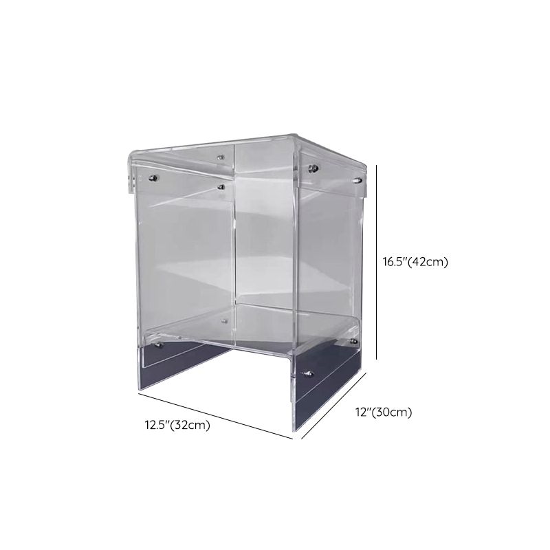 グラムアクセントサイドテーブルアクリル長方形のリビングルームソファサイドアクセントテーブル