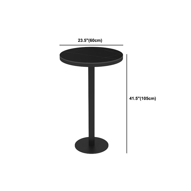 Black Sintered Stone Bar Table Dining Table for Kitchen Living Room Coffee Room Clearhalo 'Bar Furniture' 'Bar Tables' 'bar_tables' 'furn' 'furn_bar_tables' 'Furniture' 'Kitchen & Dining Furniture' 1200x1200_a3414236-ee13-4d29-8b2b-f291c89d6f15