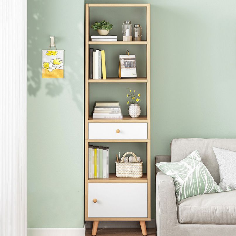 Wood Bookshelf Scandinavian Style Bookcase for Home Office and Study Room Clearhalo 'Bookcases' 'furn' 'furn_bookcases' 'Furniture' 'furniture_bookcases' 'Office Furniture' 1200x1200_a34231dd-b462-4823-b86d-3909bf30a616