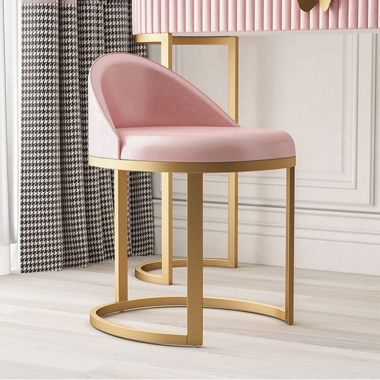 Glam Metal Dining Room Chair Upholstered Armless Dining Chairs for Home Use Clearhalo 'Dining Chairs' 'Dining Tables & Seating' 'dining_chair' 'furn' 'furn_dining_chair' 'Furniture' 'Kitchen & Dining Furniture' 1200x1200_a342d168-455f-4dee-bc81-d2047564371d