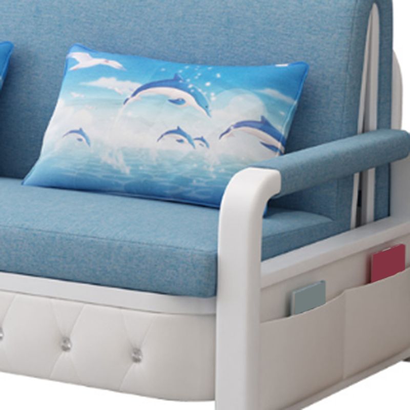 Linen Contemporary Square Arm Sofa Bed Foldable Sofa for Living Room Clearhalo 'furn' 'furn_sofas' 'Furniture' 'Living Room Furniture' 'Sofa' 'sofas' 1200x1200_a348a858-4850-41c4-bb7e-b86d9e496aad