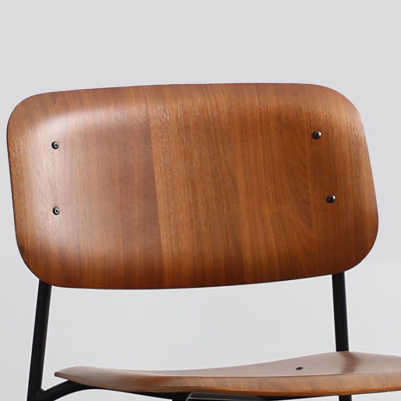 Industrial Indoor Side Chair Wood Open Back with Metal Legs Dining Room Chair Clearhalo ' kitchen&dining_furn' 'Dining Chairs' 'Dining Tables & Seating' 'dining_chair' 'furn' 'furn_dining_chair' 'Furniture' 'furniture_dining_chair' 'Kitchen & Dining Furniture' 'kitchen' 1200x1200_a34a4cc7-e224-4768-bb58-64ae014d0b74