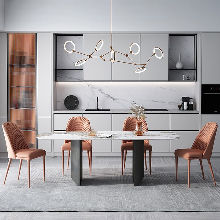 Metal Modern Rectangle Indoor Table Sintered Stone Table for Dining Room Clearhalo ' dining_table' 'Dining Tables & Seating' 'Dining Tables' 'furn' 'furn_dining_table' 'Furniture' 'furniture_dining_table' 'Kitchen & Dining Furniture' 'kitchen&dining_furn' 'kitchen' 'kitchen_dining_table' 1200x1200_a34bbb48-5c29-4c7c-b5db-b0986637c1be