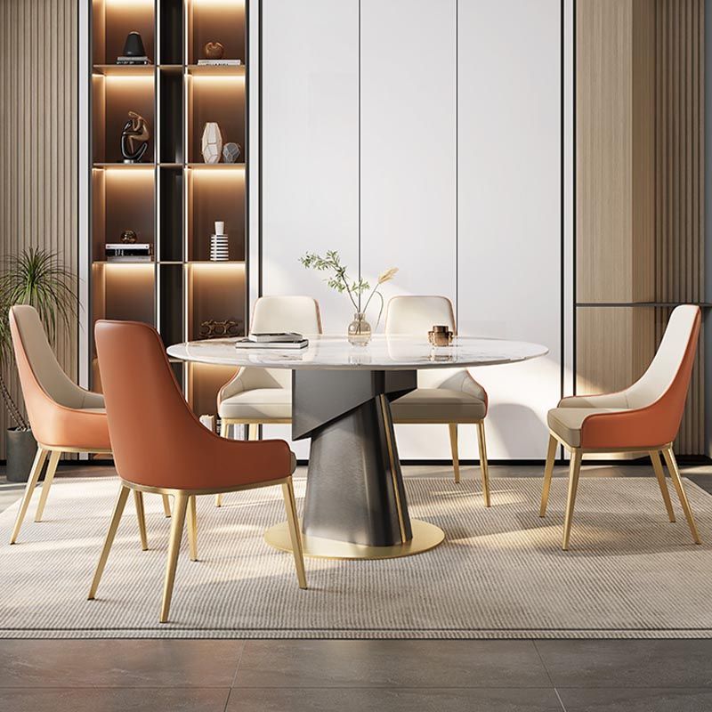 Nordic Glam Style Chair Dining Arm Chairs for Kitchen with Metal Legs Clearhalo 'Dining Chairs' 'Dining Tables & Seating' 'dining_chair' 'furn' 'furn_dining_chair' 'Furniture' 'Kitchen & Dining Furniture' 1200x1200_a34c2a3f-8eb3-49ea-903c-c290965c191f