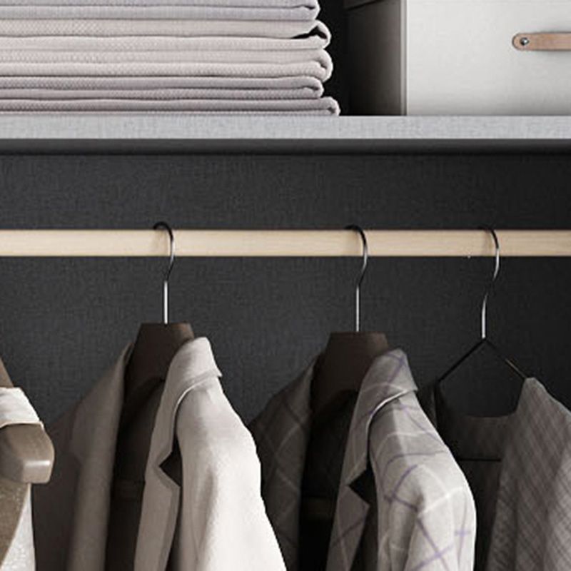 Dormitorio Gabinete de vestuario de madera Armario moderno con suaves puertas cerradas