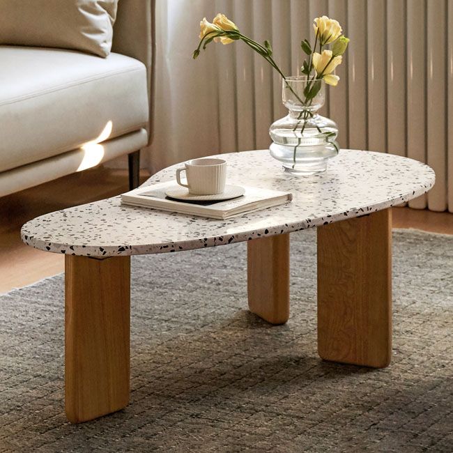 3 Legs Coffee Table Stone Geometric Coffee Coffee or End Table Clearhalo 'Coffee & Accent Tables' 'Coffee Tables' 'coffee_tables' 'furn' 'furn_coffee_tables' 'Furniture' 'Living Room Furniture' 1200x1200_a34eb156-ac36-46be-b754-3c3888b80be7